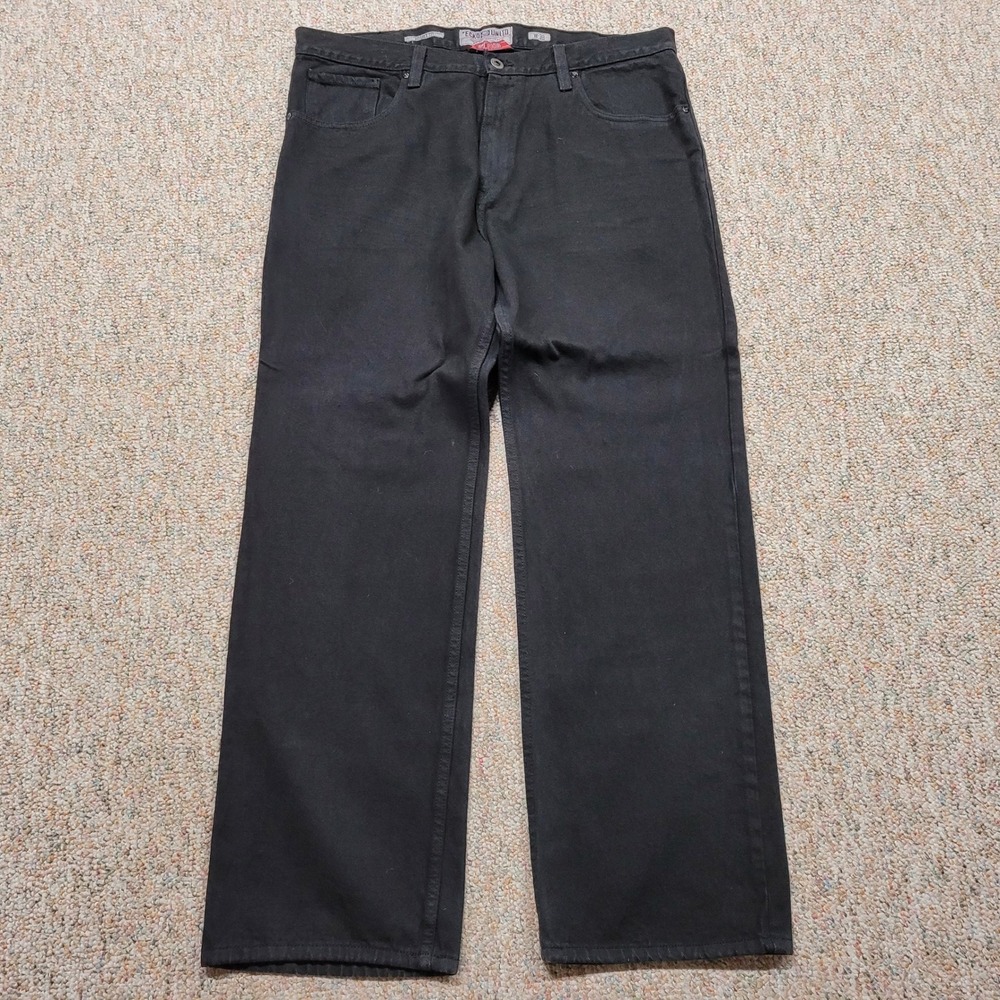 Ecko Unltd Relaxed Fit Jeans Men 38x32 Black Baggy Y2K Streetwear Skater Hip Hop